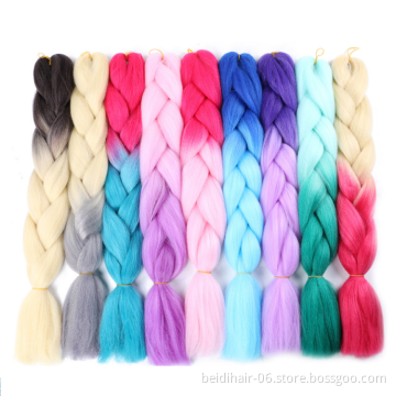 Wholesale Ombre Colors Expression Ez Jumbo Braiding Hair African Crochet Braids Synthetic Fiber Perm Yaki Hair Extensions